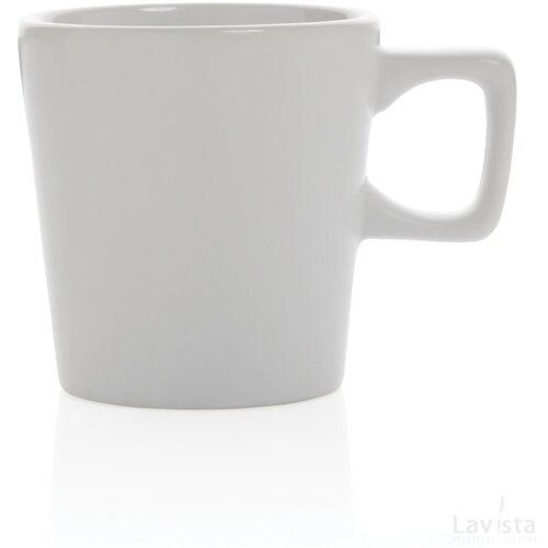 Keramische moderne koffiemok 300 ml wit, wit