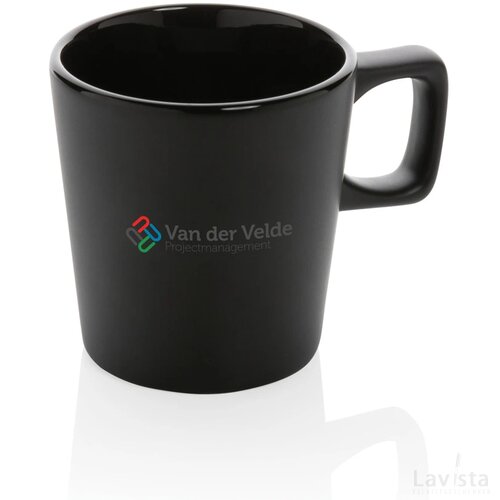 Keramische moderne koffiemok 300 ml zwart, zwart