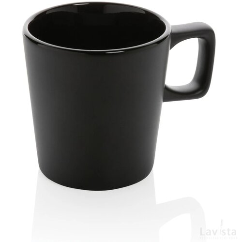 Keramische moderne koffiemok 300 ml zwart, zwart