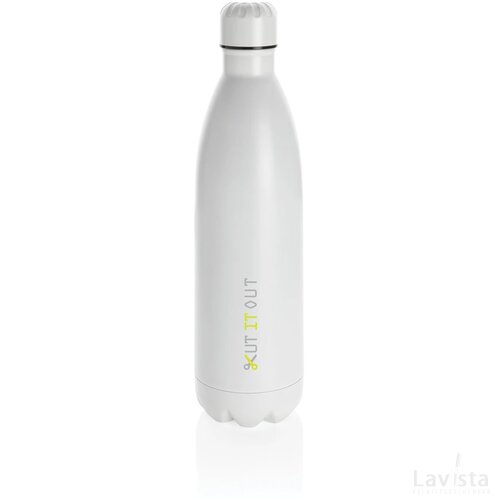 Unikleur vacuum roestvrijstalen fles 1L wit