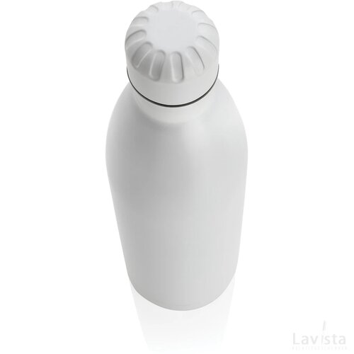 Unikleur vacuum roestvrijstalen fles 1L wit
