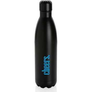 Unikleur vacuum roestvrijstalen fles 750ml zwart