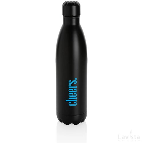 Unikleur vacuum roestvrijstalen fles 750ml zwart