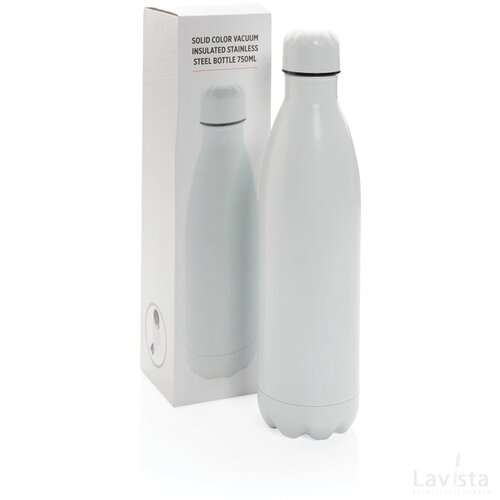 Unikleur vacuum roestvrijstalen fles 750ml wit