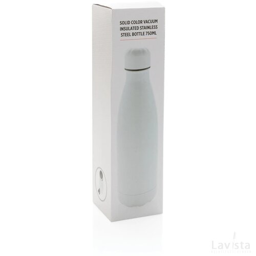 Unikleur vacuum roestvrijstalen fles 750ml wit