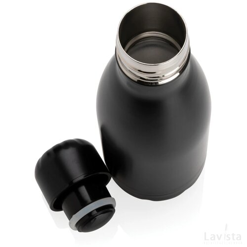 Unikleur vacuum roestvrijstalen fles 260ml zwart