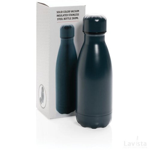 Unikleur vacuum roestvrijstalen fles 260ml blauw