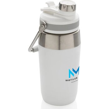 Vacuüm roestvrijstalen fles met duo-functie deksel 500ml wit