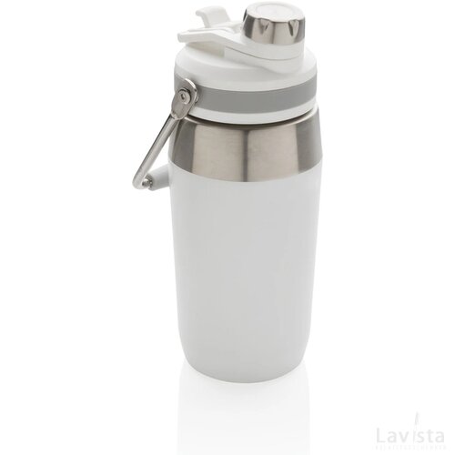 Vacuüm roestvrijstalen fles met duo-functie deksel 500ml wit