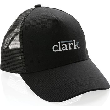 Impact AWARE™ 5 panel recycled katoenen truckercap zwart