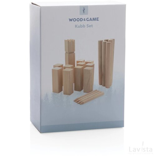 Houten kubb set bruin