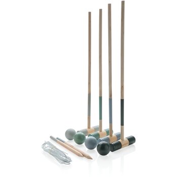 Houten croquet set bruin