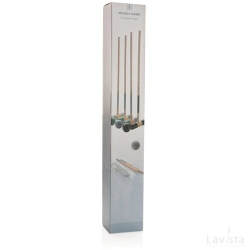 Houten croquet set bruin