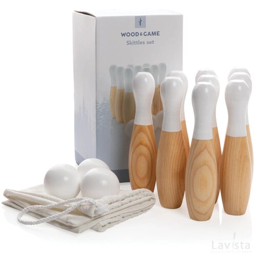 Houten skittles set bruin
