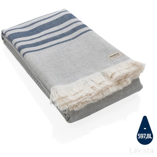 Ukiyo Yumiko AWARE™ Hamam Handdoek 100x180cm donkerblauw