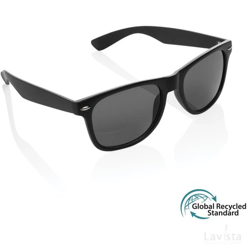 GRS recycled PC plastic zonnebril zwart