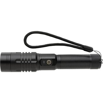 Gear X USB oplaadbare zaklamp zwart