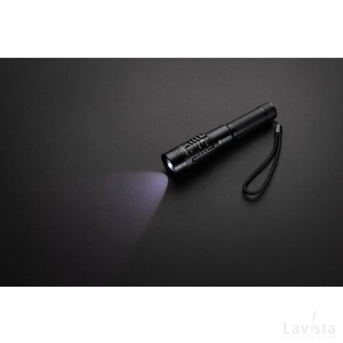 Gear X USB oplaadbare zaklamp zwart
