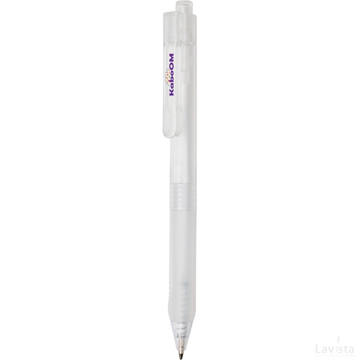 X9 frosted pen met siliconen grip wit