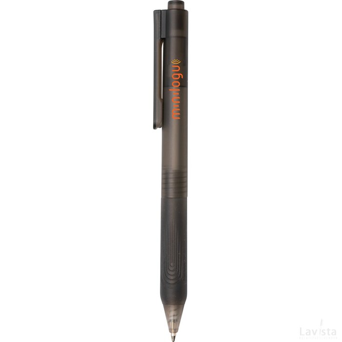 X9 frosted pen met siliconen grip zwart