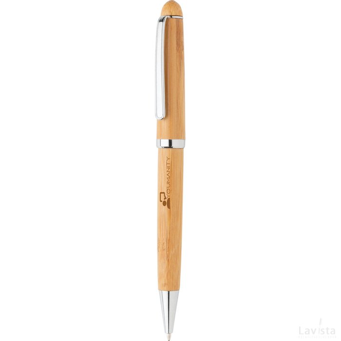 Bamboe pen in geschenkdoos bruin