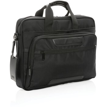 Swiss Peak AWARE™ RPET Voyager 15.6" laptoptas zwart