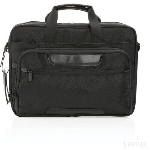 Swiss Peak AWARE™ RPET Voyager 15.6" laptoptas zwart