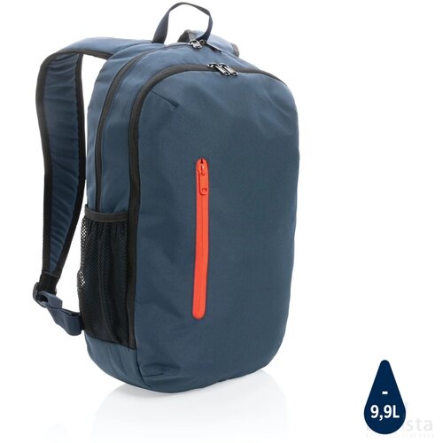 Impact AWARE™ 300D RPET casual rugzak donkerblauw, oranje