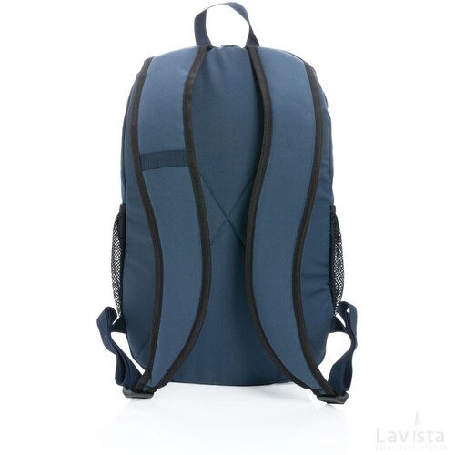 Impact AWARE™ 300D RPET casual rugzak donkerblauw, oranje