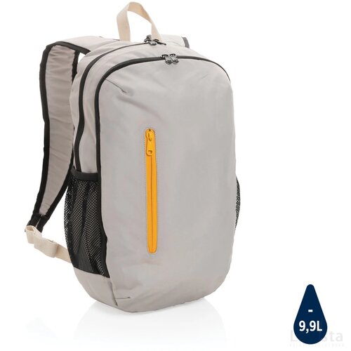 Impact AWARE™ 300D RPET casual rugzak wit, oranje