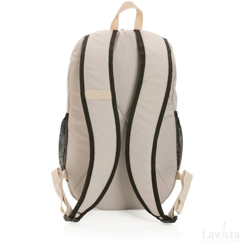 Impact AWARE™ 300D RPET casual rugzak wit, oranje