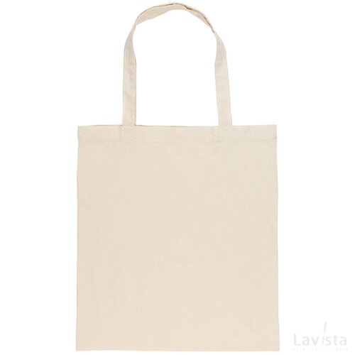 Impact AWARE™ gerecycled katoenen draagtas 145gsm gebroken wit