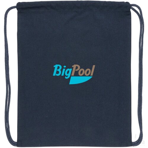 Impact AWARE™ gerecycled katoenen rugzak met trekkoord 145gr donkerblauw