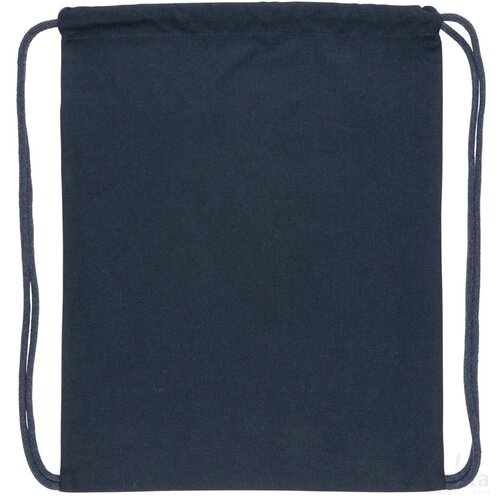 Impact AWARE™ gerecycled katoenen rugzak met trekkoord 145gr donkerblauw