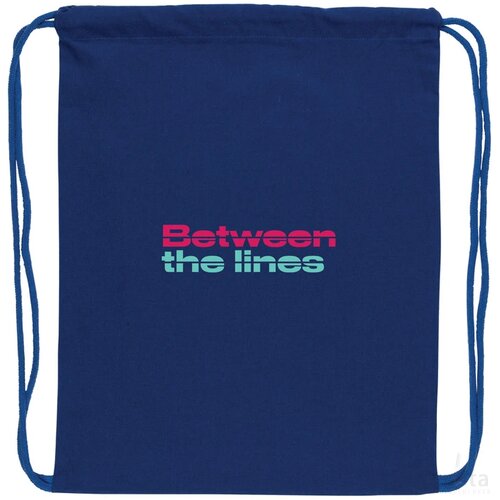 Impact AWARE™ gerecycled katoenen rugzak met trekkoord 145gr blauw