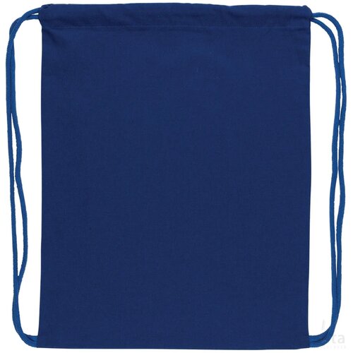 Impact AWARE™ gerecycled katoenen rugzak met trekkoord 145gr blauw