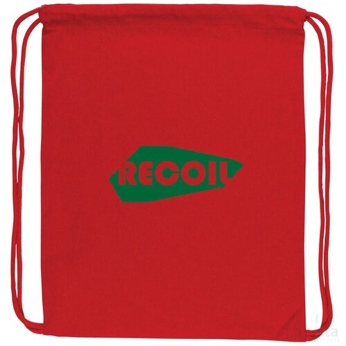 Impact AWARE™ gerecycled katoenen rugzak met trekkoord 145gr rood