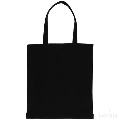 Impact AWARE™ gerecycled katoenen draagtas met bodem 145gsm zwart