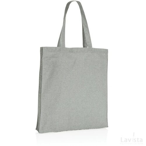 Impact AWARE™ gerecycled katoenen draagtas met bodem 145gsm grijs