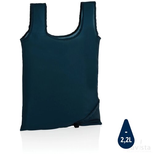 Impact AWARE™ RPET 190T opvouwbare shopper donkerblauw