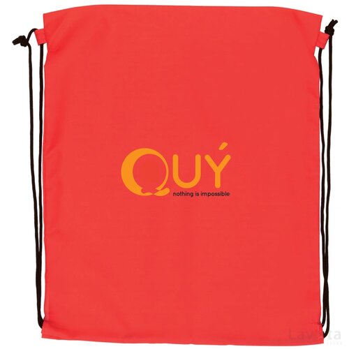 Impact AWARE™ RPET 190T rugzak met trekkoord rood