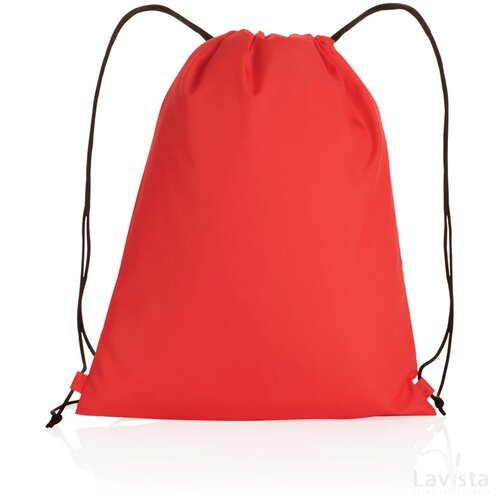 Impact AWARE™ RPET 190T rugzak met trekkoord rood