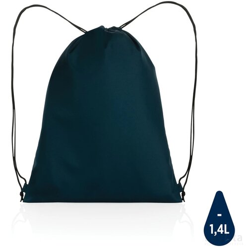 Impact AWARE™ RPET 190T rugzak met trekkoord donkerblauw