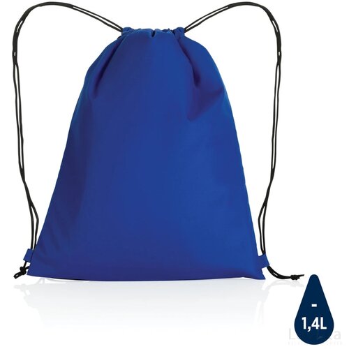 Impact AWARE™ RPET 190T rugzak met trekkoord blauw