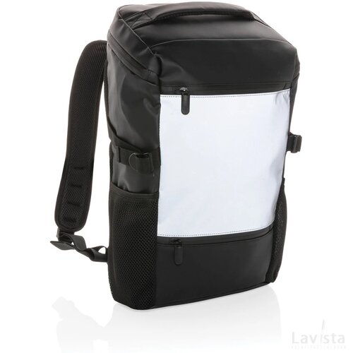 PU high visibility easy access 15.6" laptoprugzak zwart