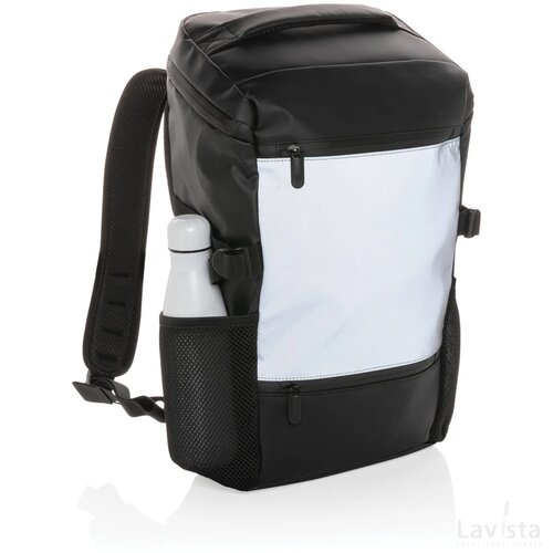 PU high visibility easy access 15.6" laptoprugzak zwart