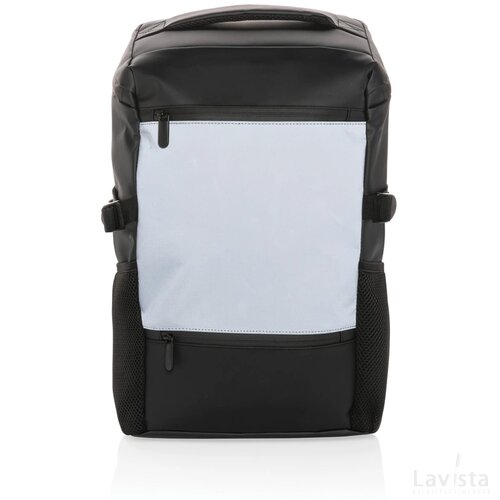 PU high visibility easy access 15.6" laptoprugzak zwart
