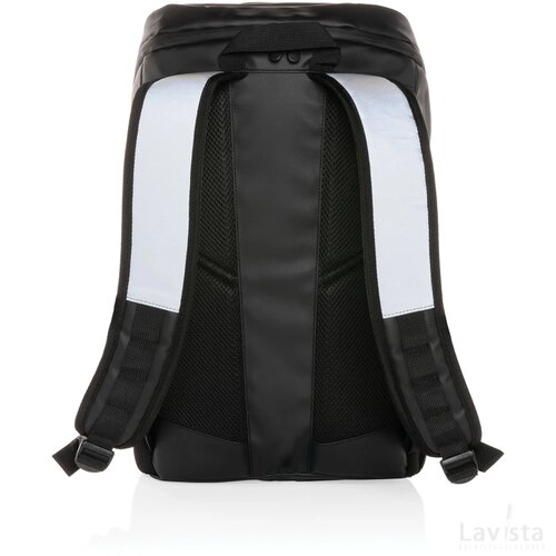 PU high visibility easy access 15.6" laptoprugzak zwart