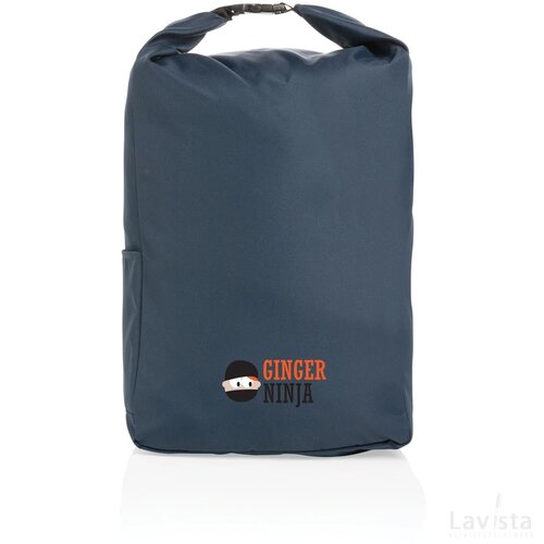 Impact AWARE™ RPET lichtgewicht rolltop rugzak donkerblauw