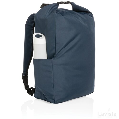 Impact AWARE™ RPET lichtgewicht rolltop rugzak donkerblauw